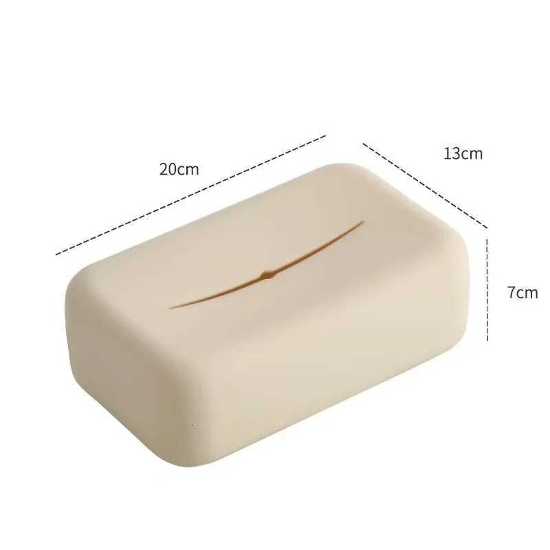 Light Luxury Tissue Box Soft Waterproof Tissue Box Cover Silicone Reusable Wet Wipe Box Holder Bathro Kitchen Paper Holder H251201