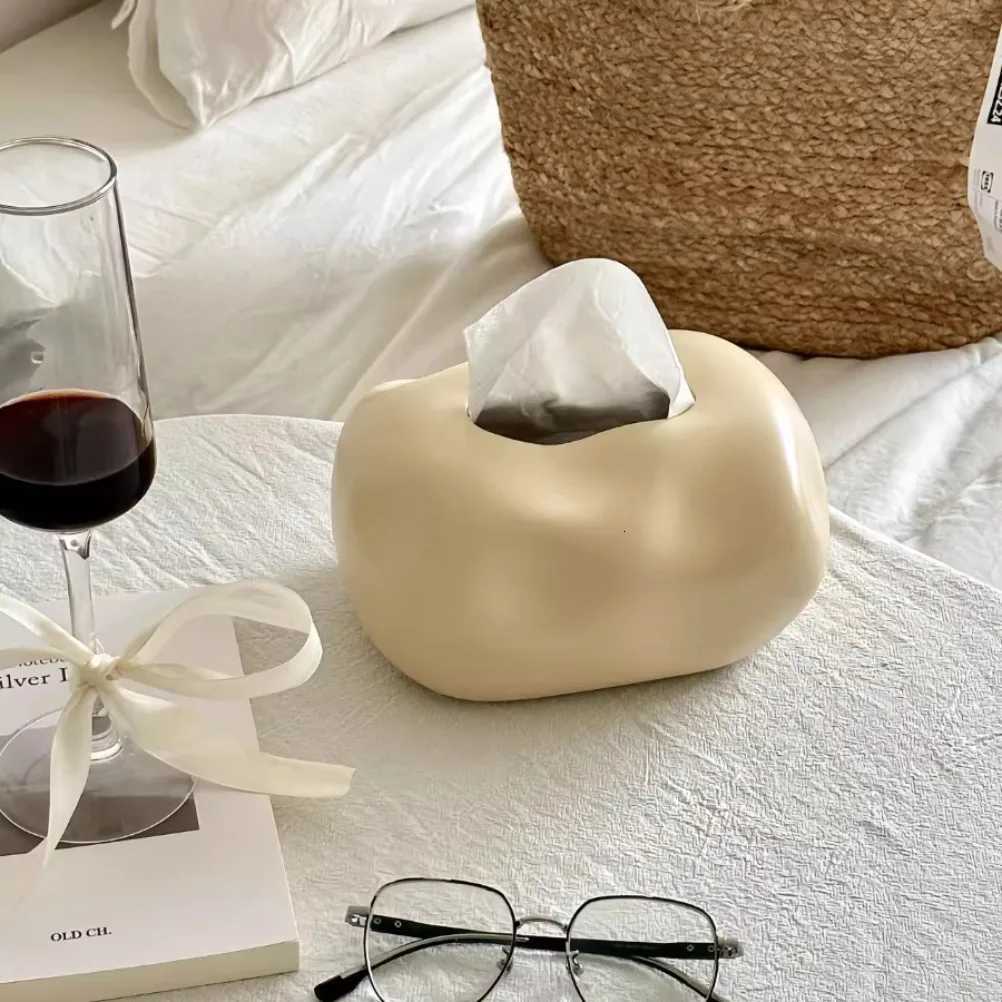 Nordic Ceramic Tissue Box Advanced Napkin Holder Living Ro Dining Table Tissue Case Household Tissue Storage Box Decoration H251201