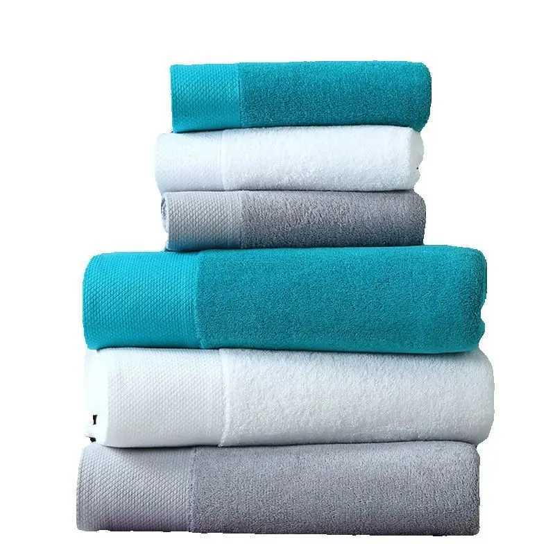 AHSNME Embroidery Hotel SPA Nail Salon Barber shop Durable Brown Blue Purple face towel large face towel large bath towel Y251202