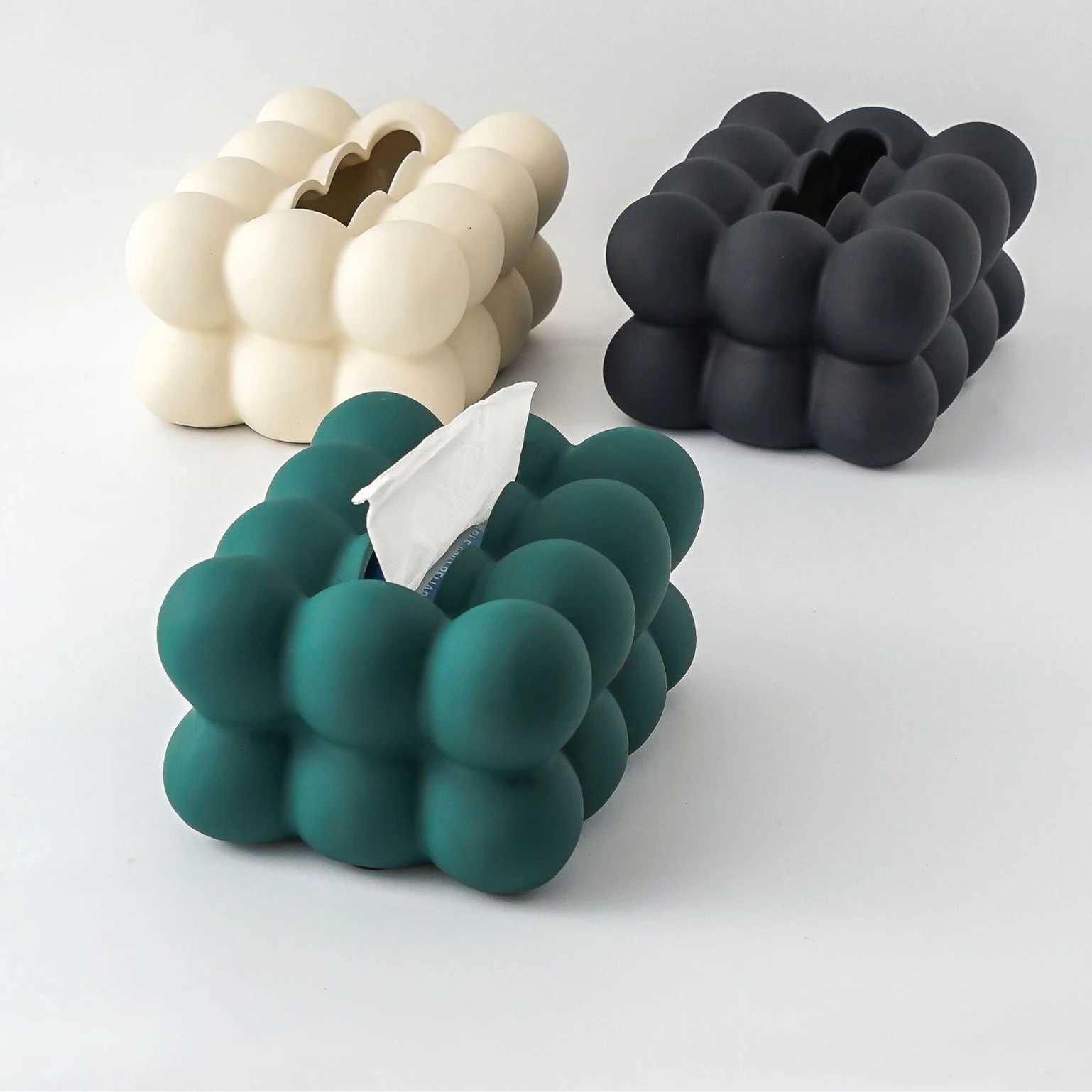 Klein Blue Tissue Box Ball Shape Luxury Facial Napkin Case Tissue Holder Organizer Blue for He Living Ro Desktop Decor Gift H251201