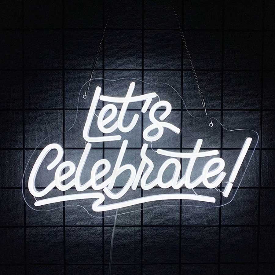 Birthday Theme Neon Sign Led Letter Icon 3D Carving Usb Powered Used For Room Club Birthday Party Art Decor Easy To Hang H251201