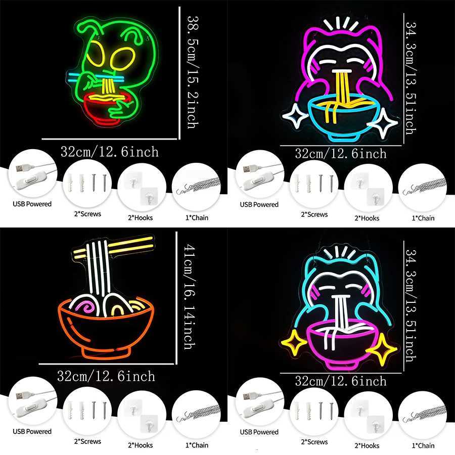 Food Led Neon Sign Restaurant Business Wall Lamp Used For Decor Of Restaurants Noodle Restaurants And Fast Food Restaurants H251201