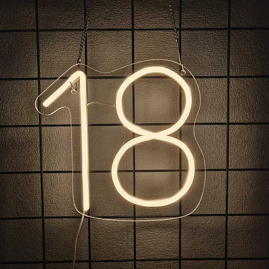 Birthday Neon Sign Letter And Heart-Shaped Icon Wall Decor Usb Powered Used For Room Birthday Party Background Wall Lamp H251201