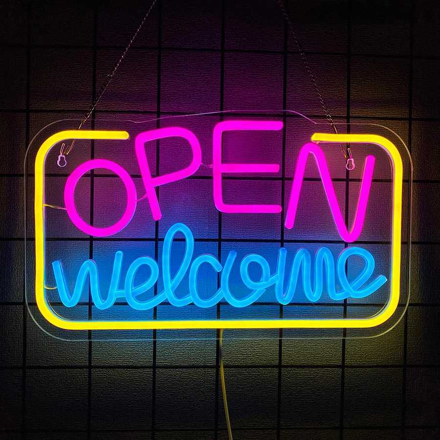 Open Series Neon Signs Business Icon Wall Decor Usb Powered Used In Clubs Game Studios Bars Man Cave Art Wall Lamps H251201