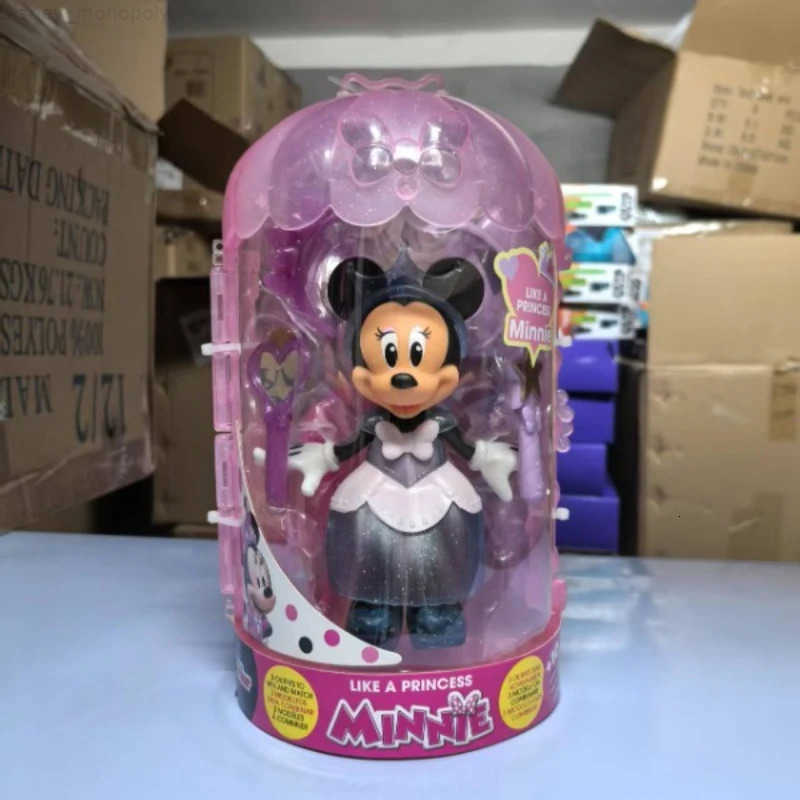 Disney Cartoon Anime Minnie Mouse Shapeshifting Dressing Action Figures Collection Ornaments Model Toy Children Gifts H251202