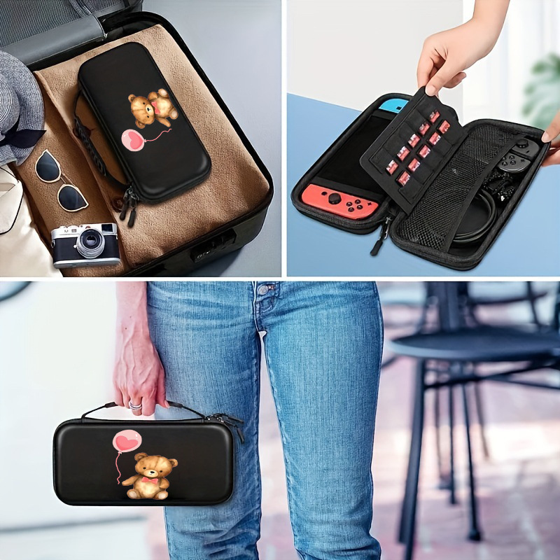 Cute Plush Carrying Bag Compatible with Nintendo Switch/OLED Portable Crossbody Travel Bag 240322