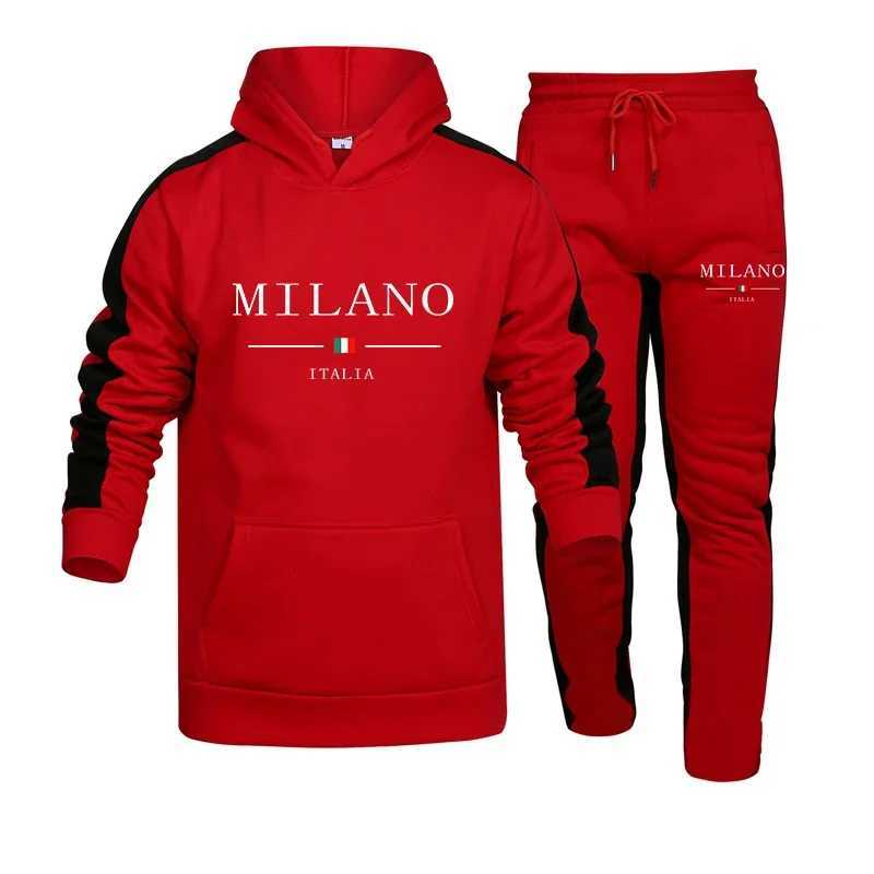 Mens sweatshirt set 2025 Autumn/winter casual sportswear 2-piece set daily running wear outdoor sportswear major selling po W251202