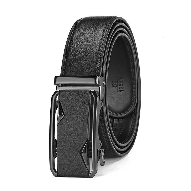 Men's high-end genuine leather belt with automatic buckle, simple and elegant business waist belt for trousersXJ251023