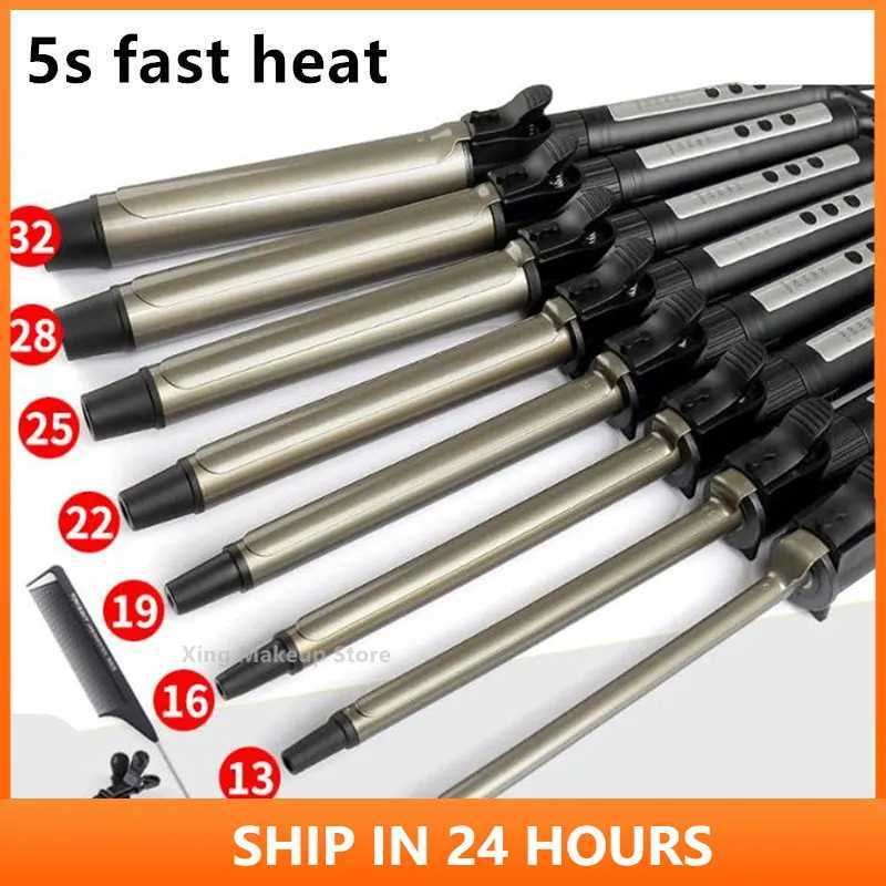 19mm 25mm 32mm Ceramic Hair Curler Autatic Rotating Curling Iron Temperature Display Hair Curler Anti Scalding Professional C2512026