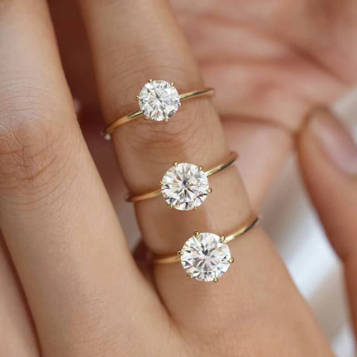 CHANG LAI CVD PHPT 2 Ct Laboratory Diamond Rings Excellent Brilliant Round Cut 5ct Lab Grown Diamond Ring