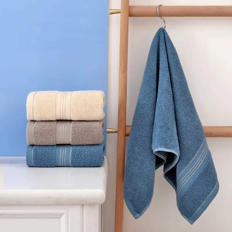 Skin-Friendly Solid Color Towel - High Absorbency for Adults Kids Soft Reusable Daily Towel for Bathroom Home Travel Y251202