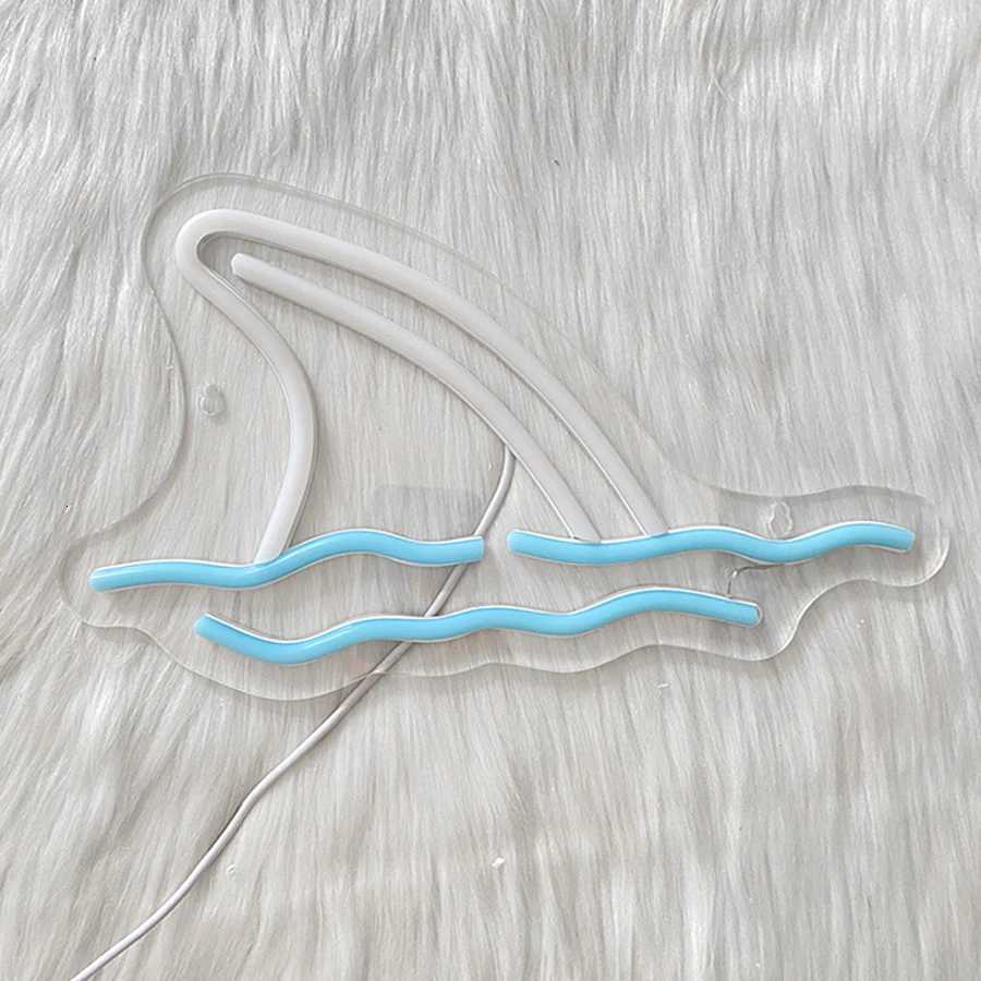 Shark Neon Sign Acrylic Usb Night Light Used For Art Decor Of Bedroom Shop Bar Game Room Office And Party Supplies Wall H251201