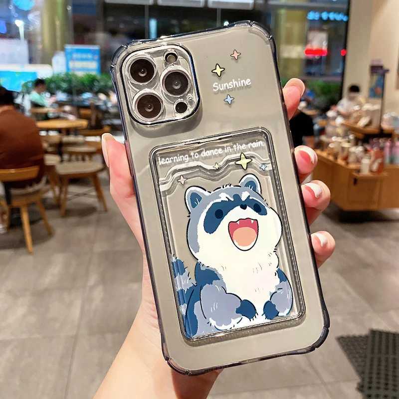 Wallet Card Holder Clear Soft Case For iPhone 16 Pro 15 13 14 12 11 Pro Max XS XR X 8 7 Plus SE2022 Transparent Card Slots Cover J251202