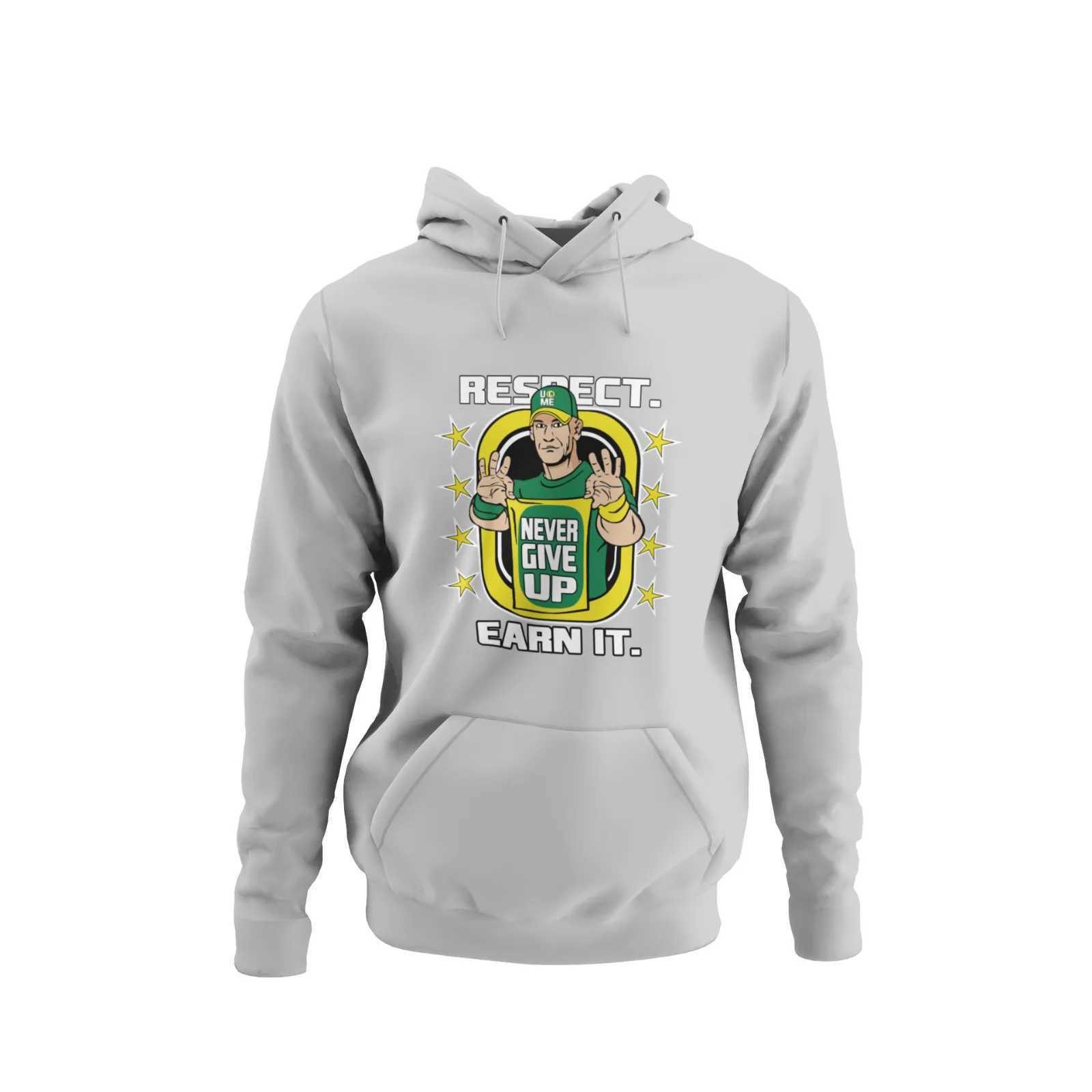 John Cena Wrestler Never Give Up Organic Mens Hoodie John Cena Farewell Tour 2025 Sweatshirt Male Streetwear Hoodies Clothing J251203