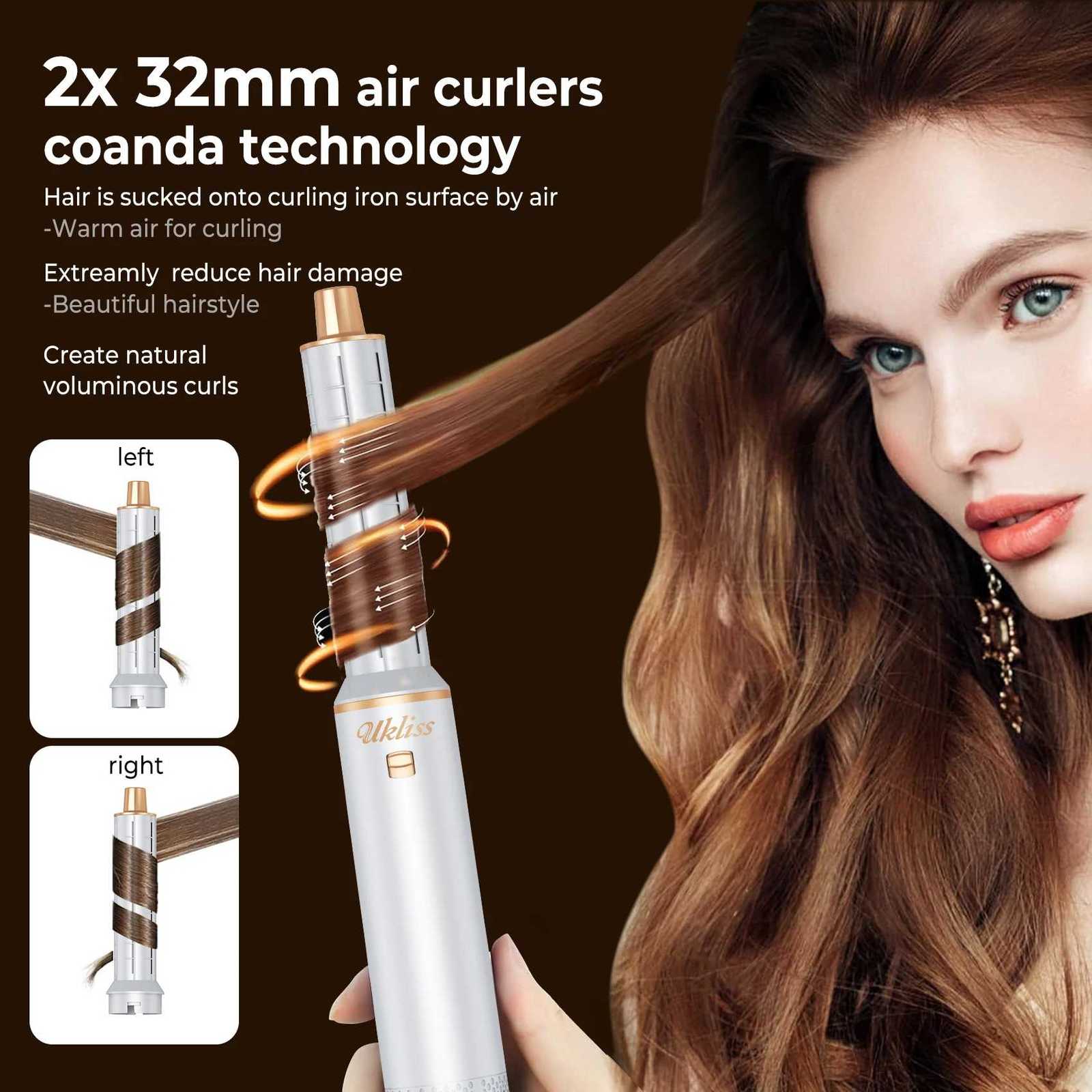 5 in 1 Hair Dryer Hot Cb Set Professional Curling Iron Hair Straightener Styling Tool For Professional Hair Dryer Household C251202