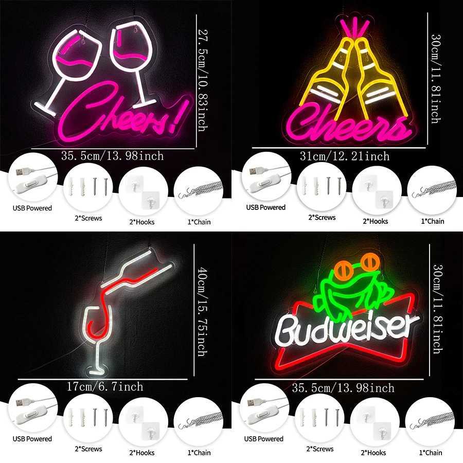 Neon Sign Of Beer Bar Theme Led Icon Of Beer Cup Usb Powered Used For Family Gatherings Bars Restaurants Man Caves Decor H251201