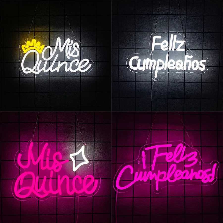 Birthday Series Neon Signs Hand-Made Led Letter Icons Usb Powered Used For Room And Birthday Party Art Decor Easy To Hang H251201