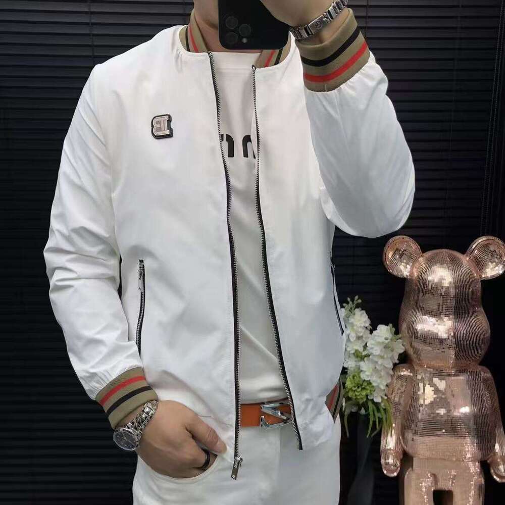 Autumn Light Luxury Men's Trendy Brand Patchwork 2025 New Fashion Trend Casual Versatile Baseball Jacket Collar