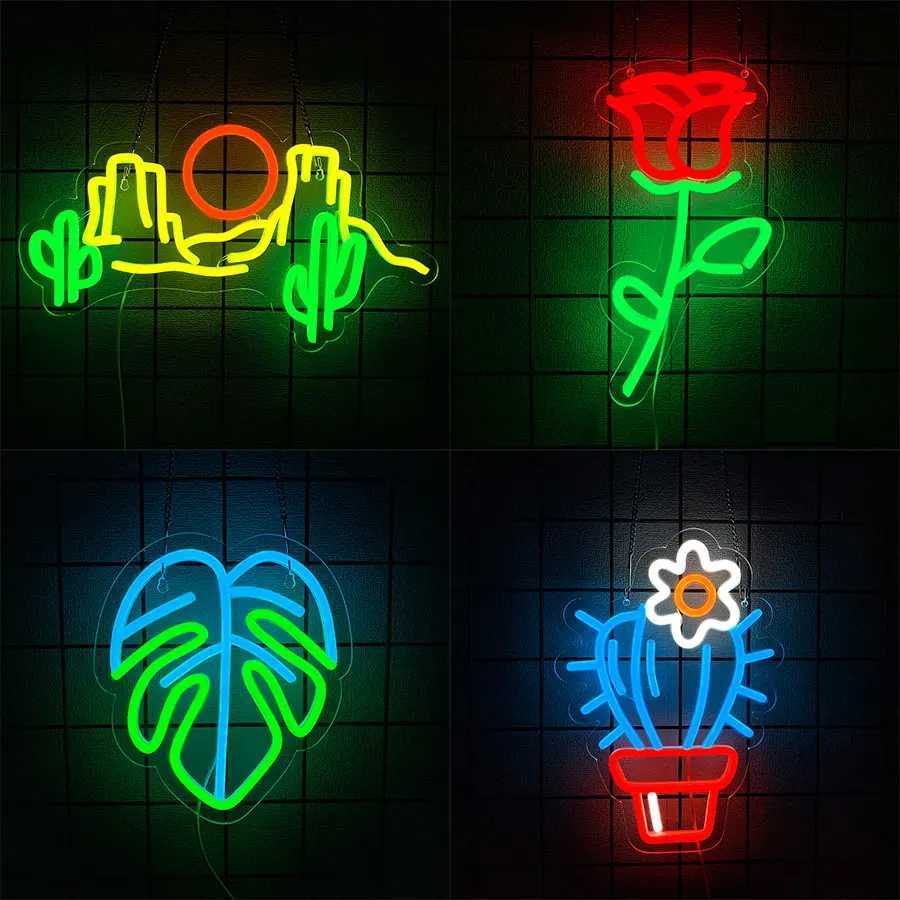 Plant Series Led Neon Signs Wall Art Wall Lamps Usb Powered Used For Decor In Homes Flower Shops Bars Parties And Clubs H251201