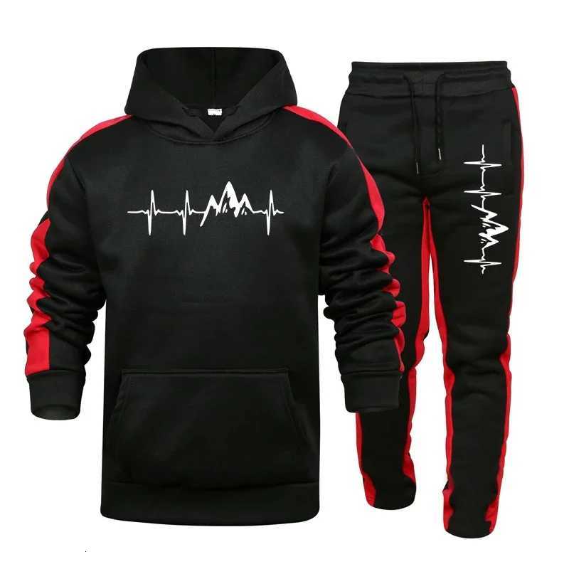 2024 Jogging Mens Tracksuit Print Casual Hot Sales Comfortable Hooded Sweatshirt Suit Daily Sports HighQuality 2 Piece Set S-4XL W251202