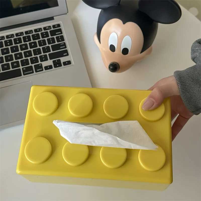 Building Block Shaped Tissue Box Mtifunctional Plastic Storage Box Household Napkin Storage Box Coffee Table Decoration H251201