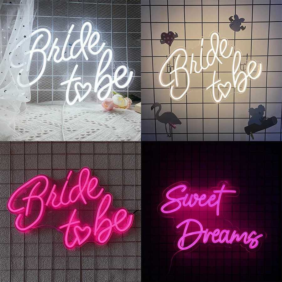 Wedding Theme Led Neon Sign Letter Icon Used For Bedroom Home Marriage Proposal Party Memorial Day Wedding Wall Decor H251201