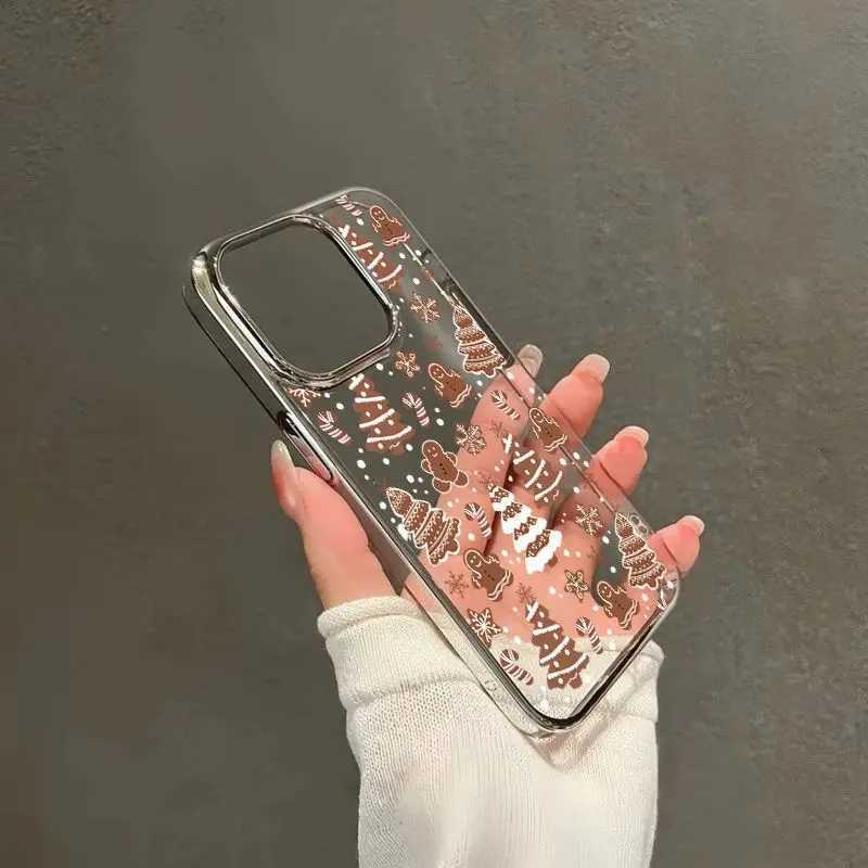 Full Screen Red Christmas Tree Biscuit Man For iPhone 17 16 15 14 13 Pro Max 7 Plus Air XR XS 16E Phone Case Anti Fall Cover Y2K J251202