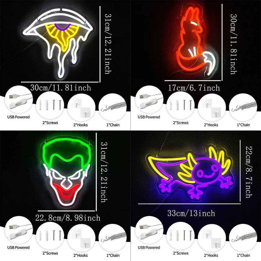 Animation Led Neon Sign Evil Eye Personality Icon Suitable For Game Room Bedroom Man Cave Decor For Boyfriend Party Gifts H251201