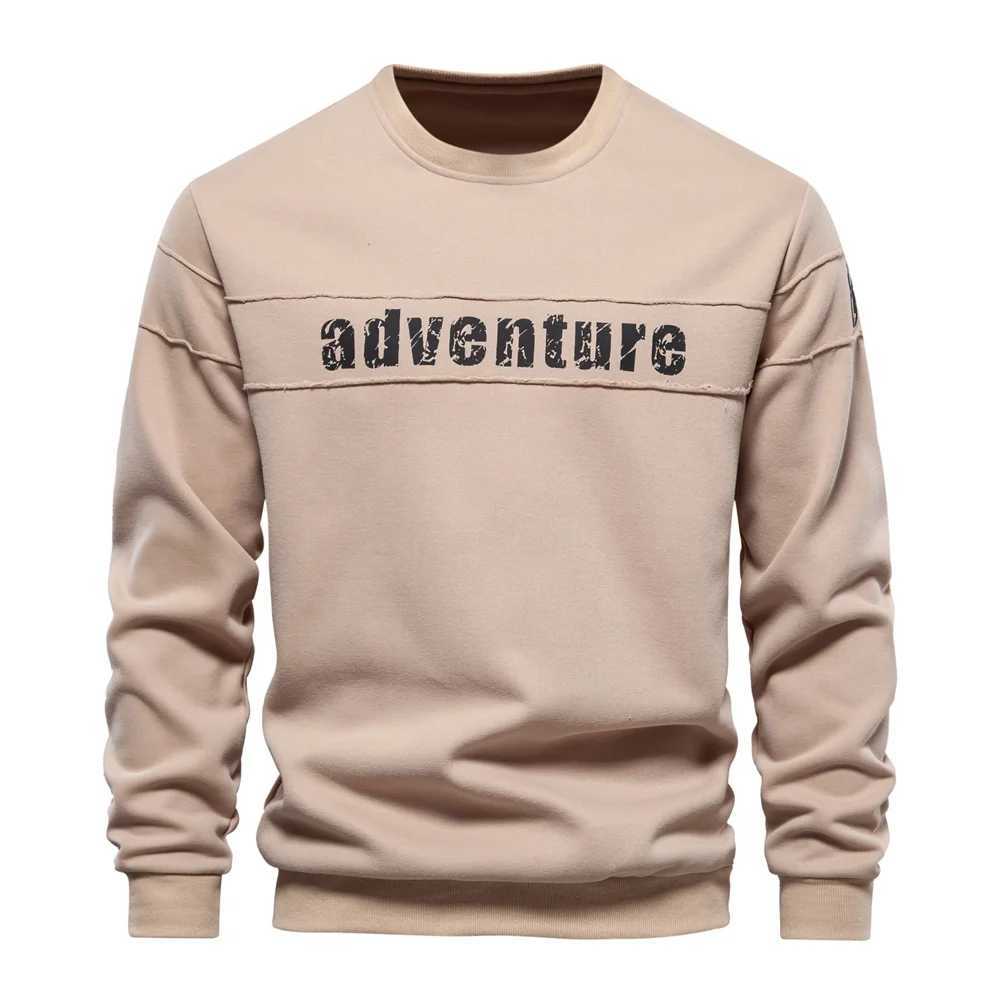 AIOPESON High Quality Smooth Patchwork Printed Sweatshirts for Men Fashion Youth O-neck Sportwear Tops Mens Sweatshirt J251203