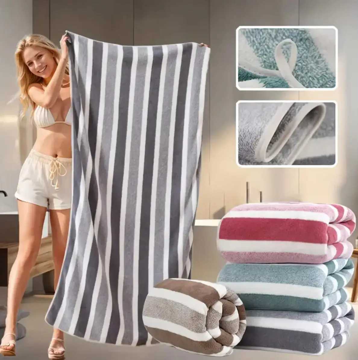 8-Piece Microfiber Towel Set - Includes 2 bath towels 2 hand towels and 4 face towels quick-drying and absorbent Y251202