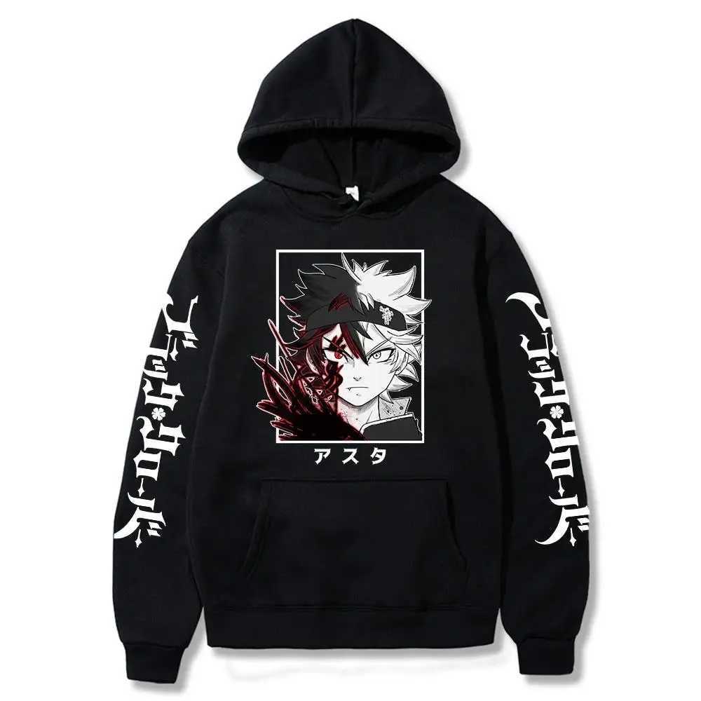 Black Clover Anime Mens Clothes Hoodie Sweatshirts Harajuku Manga Asta Oversized Winter Long Sleeve Streetwear Hoodies J251203