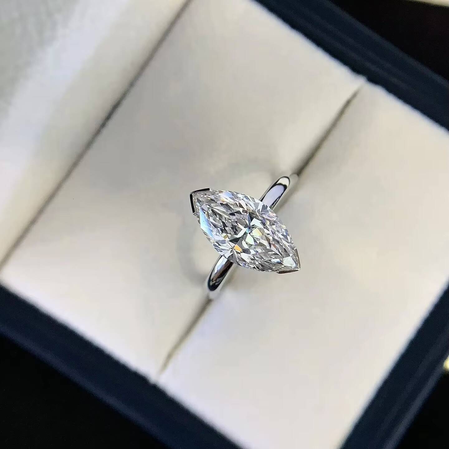 9K/14K/18K Lab Grown Diamond Jewelry 301CT Cultivation Diamond Marquise Big Size Solitaire Ring Women Engagement Ring
