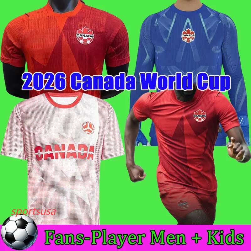 2026 Canada Soccer Jerseys men's national football team DAVID PROMISE BUCHANAN OLUWASEYI 26 27 CORNELIUS AHMED Mens Home Away Fans player goalkeeper training kits