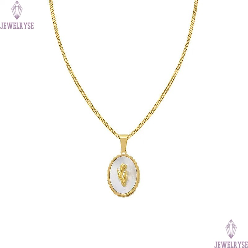 classic gold chain portrait designer necklace for woman stainless steel flower pendant necklaces daily outfit vintage jewelry birthday friend family g