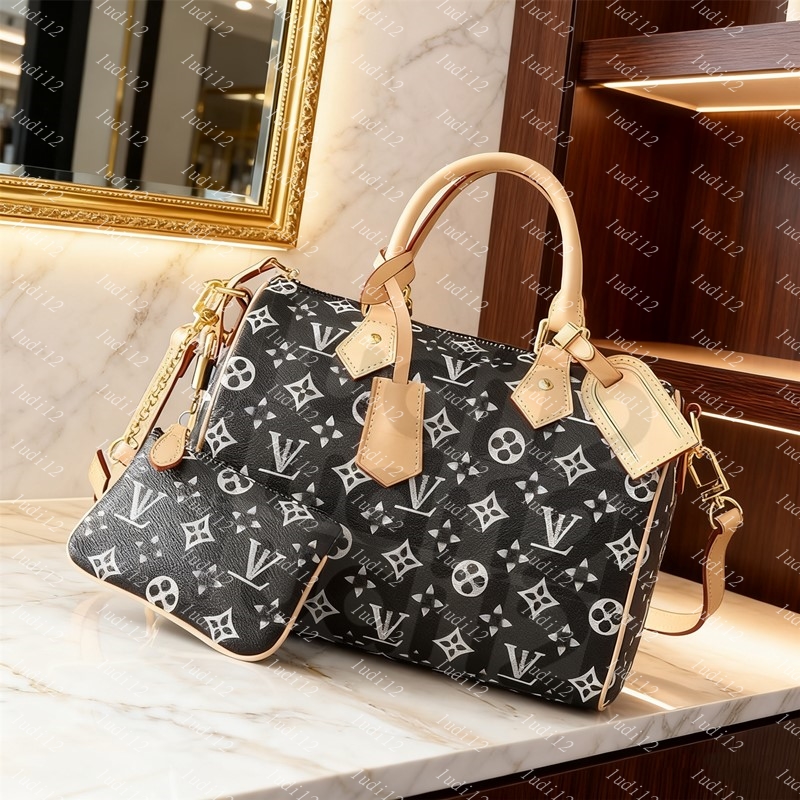 10a Multicolor Womens crossbody shoulder bag Speedyss 30 bag designer handbag Luxury pillow bag mirror quality shopping bag 2PCs wallet leather chain underarm tote