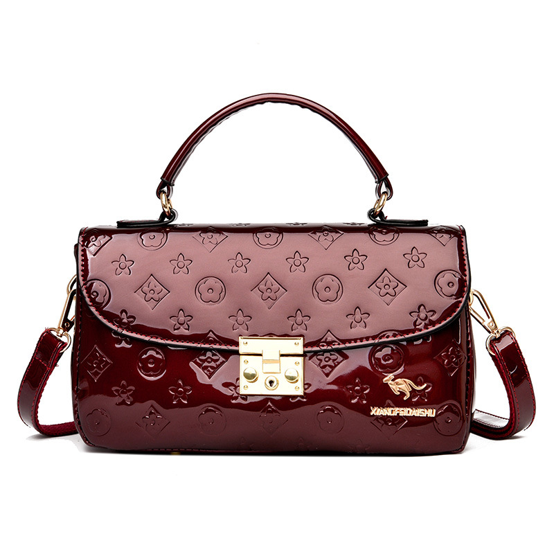 Luxury Bag Women's 2025 New Arrival Embossed Patent Leather Crossbody Shoulder Bag with Minimalist Luxury Design - Versatile Handbag Free Shippin