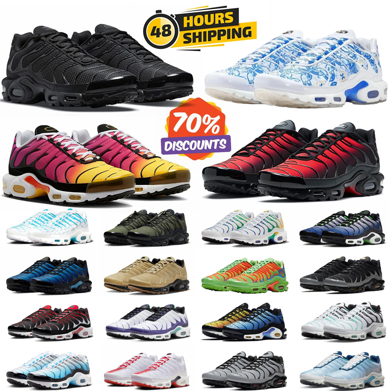 tn running shoes tnss sneakers mens trainers Triple Black White Unity Greedy Hyper Blue tns men outdoor sports sneaker 40-46