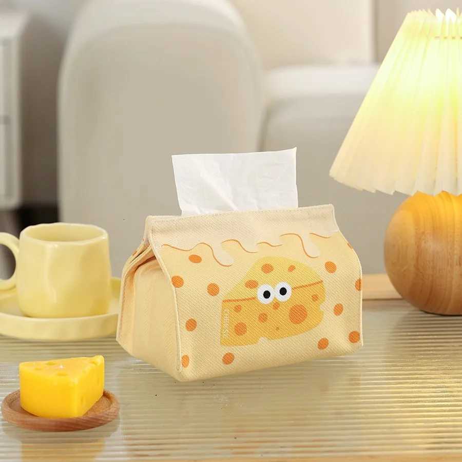 Surprised cheese tissue box cute cartoon drawer box living ro dining ro simple tabletop fabric tissue bag H251201