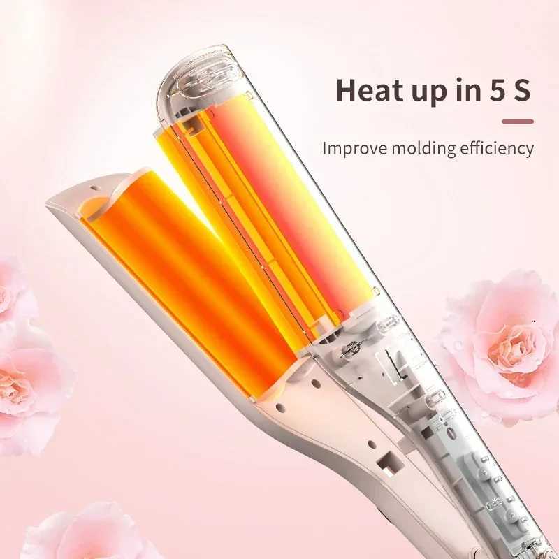 Hair Curler Wave Iron 25mm Large Volume Wave Short Hair Fluffy Hair La Styling Lazy Roll Crimper Curl Iron C251202