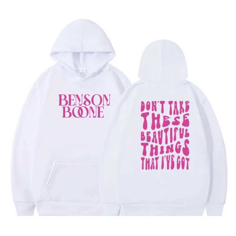 Harajuku-style humorous printed hoodie Benson Boone unisex long-sleeved sweatshirt adult mens casual warm pullover J251203
