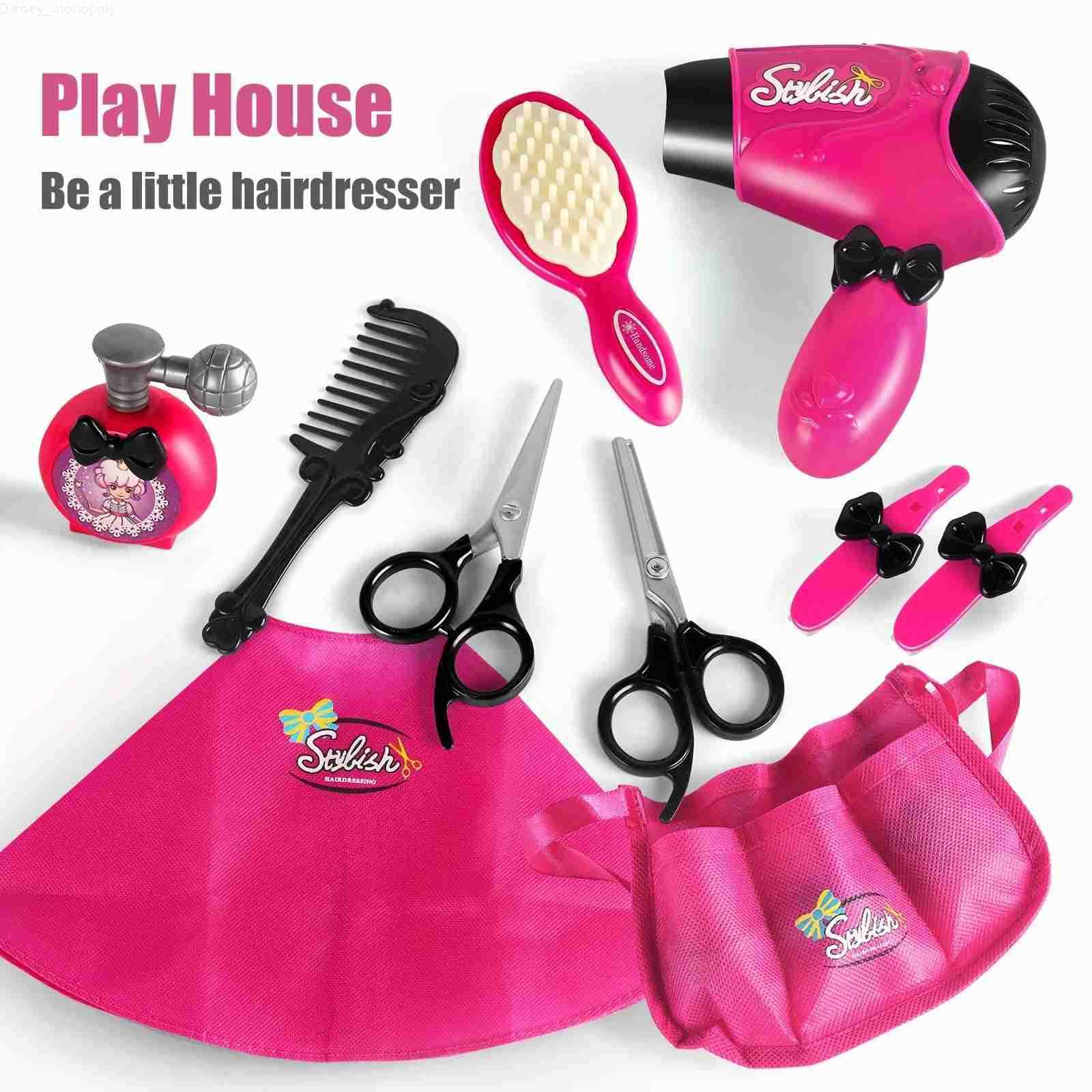Disney Pretend Play Girls Beauty Salon Toy Set with Hair DryerBarber Apron and Styling Accessories - Perfect for Imaginative Play gift H251202