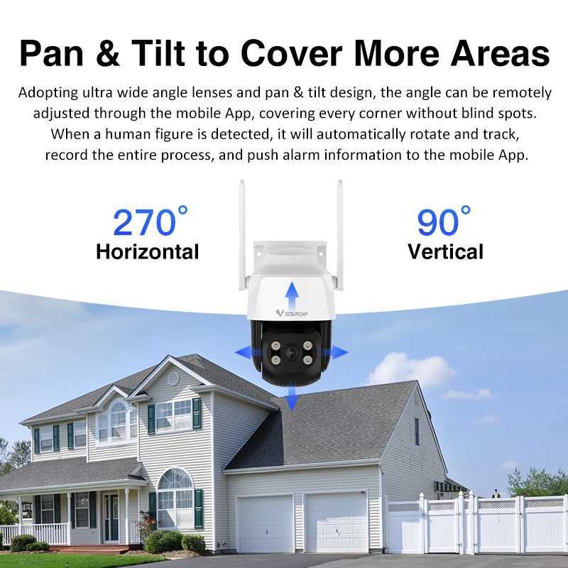 VSTARCAM C622 PTZ WIFI Camera Wireless Outdoor Two Way Au P2P De Security IP Auto Tracking CCTV Camera Network C251202