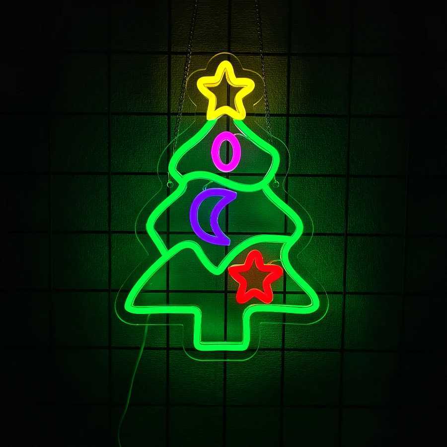 Christmas Series Neon Signs Christmas Tree Art Icons Usb Powered Used For Rooms Homes Clubs Theme Parties Christmas Decor H251201