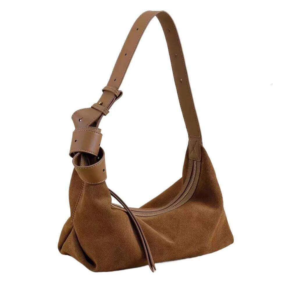 Luxury Bag Designer First Class Nubuck Dumpling Hobo Soft Touch Matte Suede Leather Women Shoulder Adjustable Handle Hand Bag For Lady