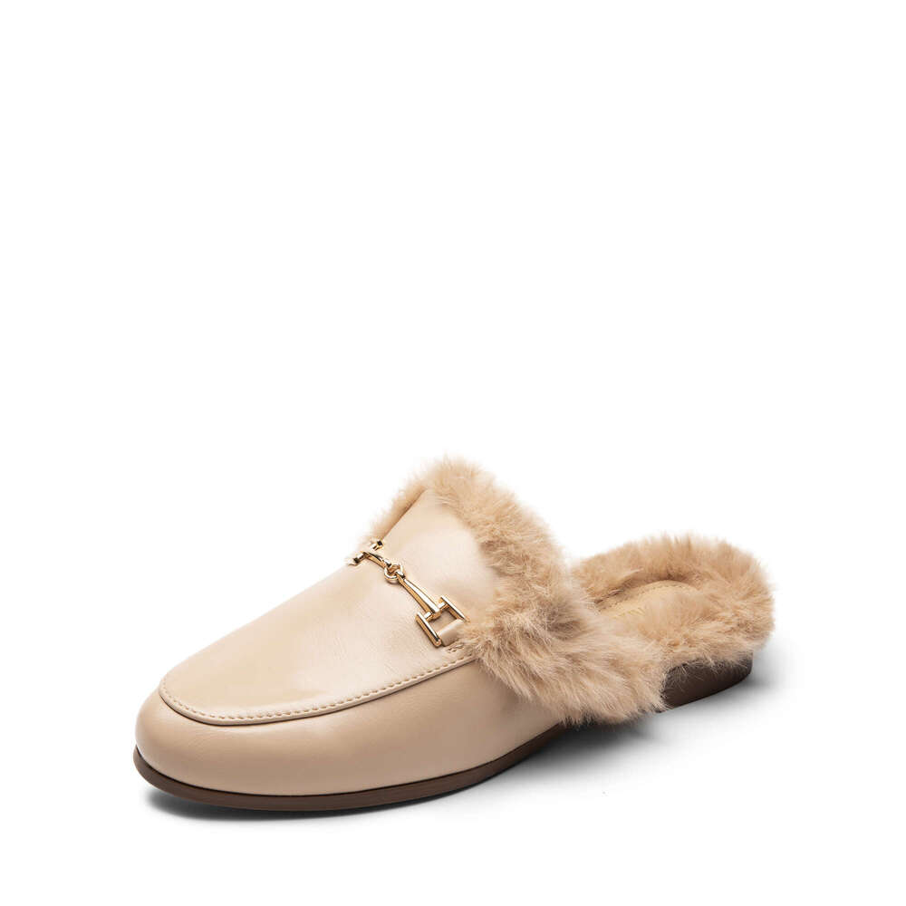 Slippers Mule Leather Slipper Designer Princetown Shoes Luxury Mules Mens Womens Genuine Leather Velvet Loafers with horsenbit Men Women Slip On Flats