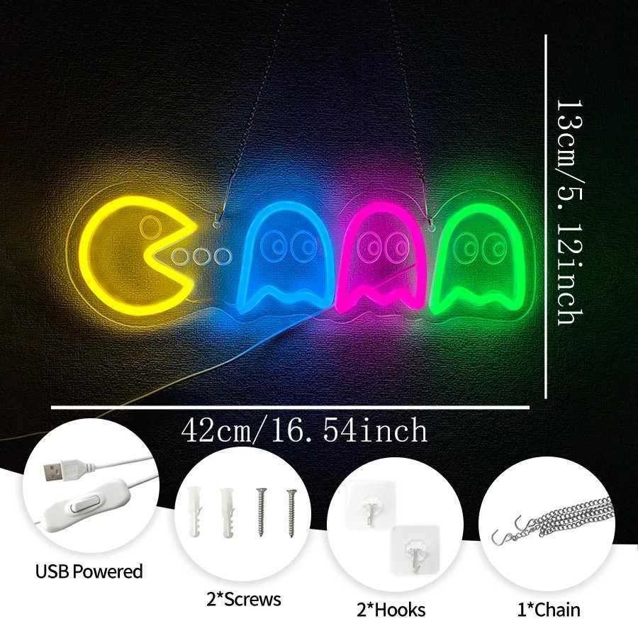Game Led Neon Sign Cartoon Icon Wall Decor Used For Room Home Game Room Club Office Bar Art Wall Lamp Usb Powered H251201