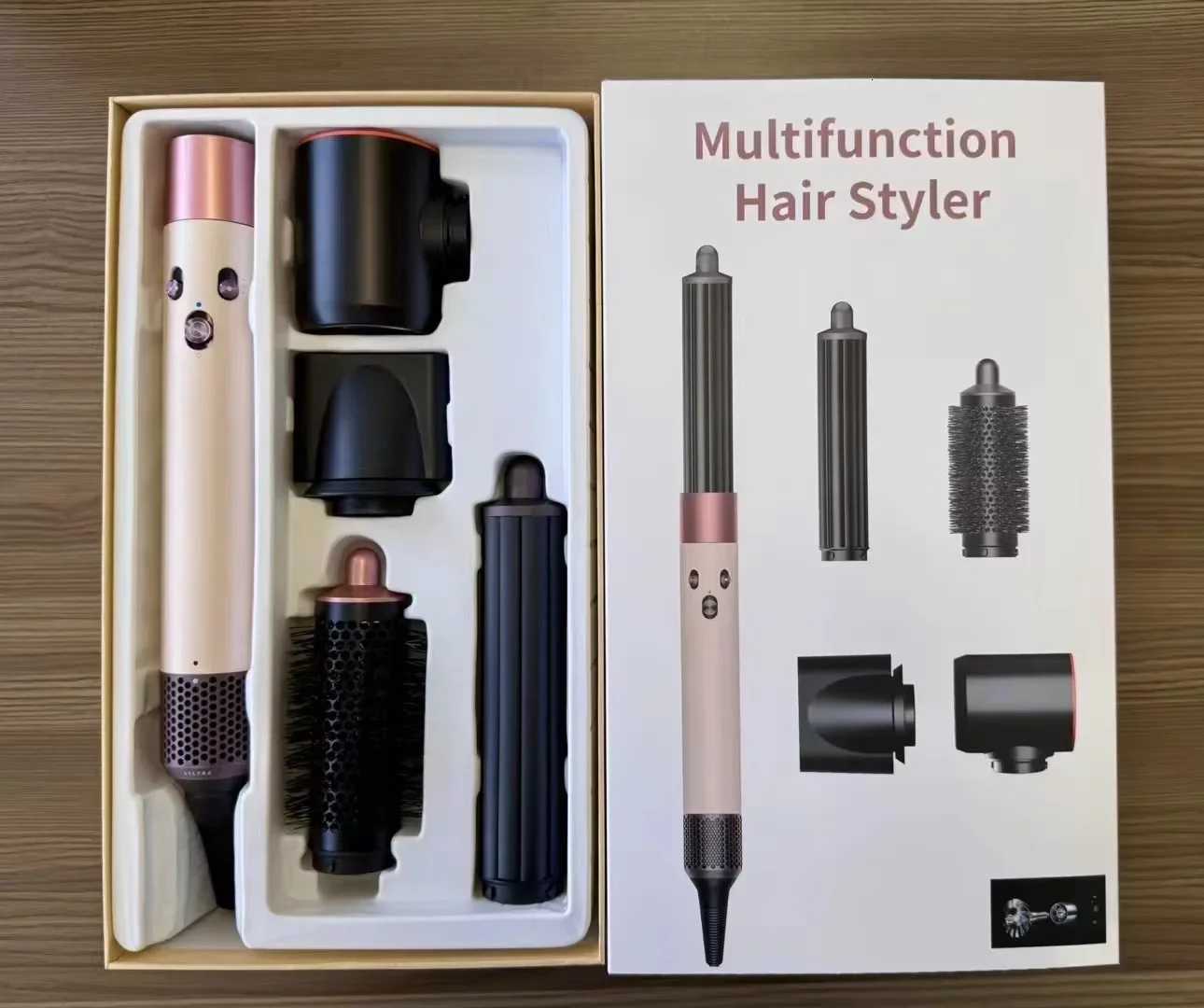 7-in-1 Mti-Function Hair Dryer Curling Iron Straightener Hot Air Cb Styling Kit Salon-like rests at he haircurlers4-in-1 C251202