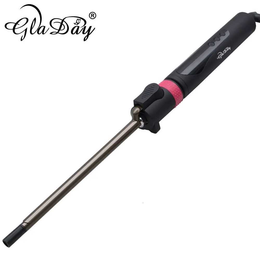Professional 9 mm Hair Curler Ceramic coating curling iron Wand curler hair curling irons small mens hair curler iron C251202