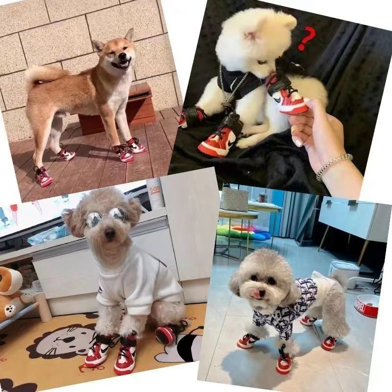 2025 new Designer Boots Breathable Shoes Hot Pavement, Heat Resistant Dog Booties Straps, Puppy Outdoor Paw Protectors with Rubber Soles for