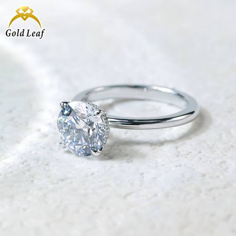 2CT Round Brilliant Lab Gown Diamond Solitaire Ring IGI GIA Report Cvd HPHT Lab Grown Created Diamond Solid Gold Diamond Ring